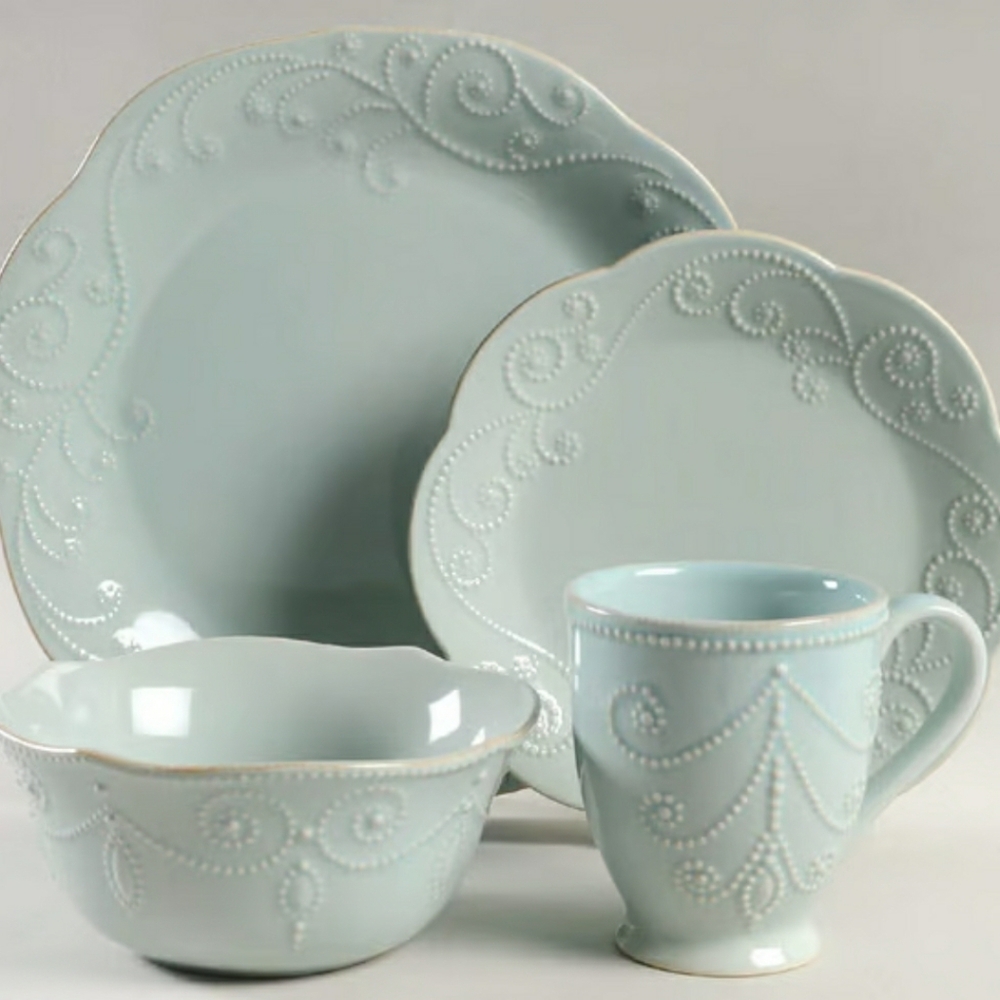 Lenox French Perle Dinnerware Set Ice Blue